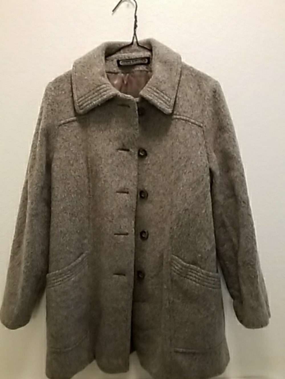 Marlboro Taupe/Gray Wool Pea Coat